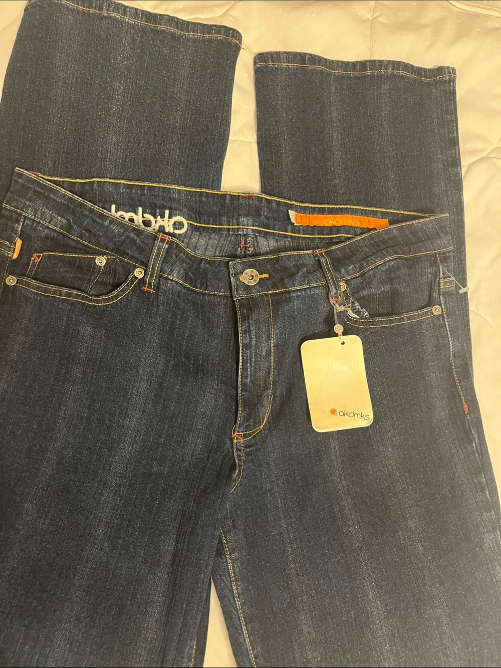 NWT AKDMKS Women's Dark Indigo Bootcut Jeans 32x33